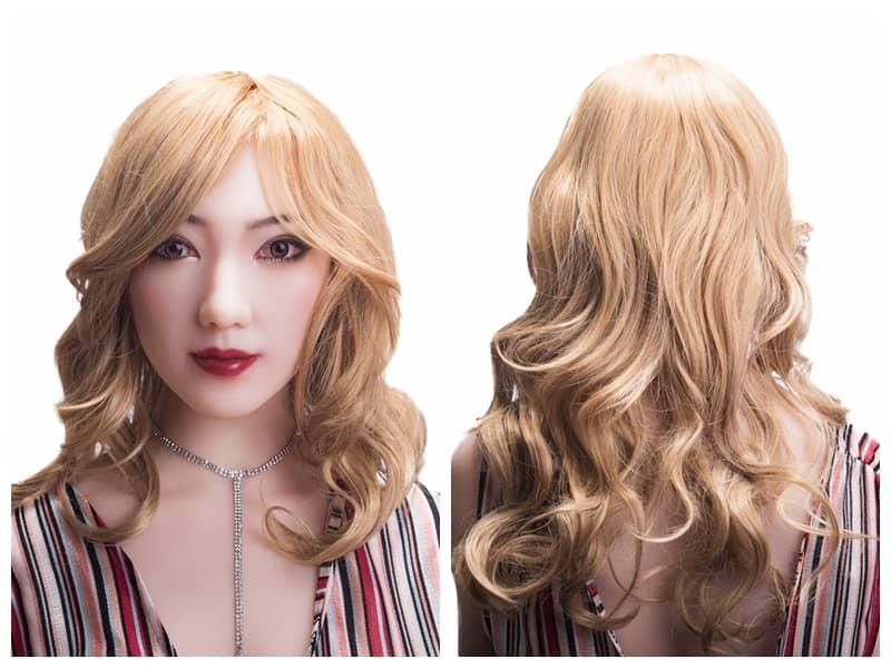 Blond, slightly wavy