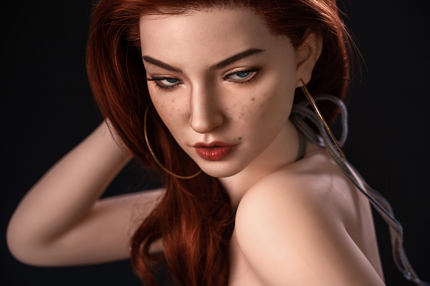 Sexdoll Jacqueline - silicone head with moveable jaw