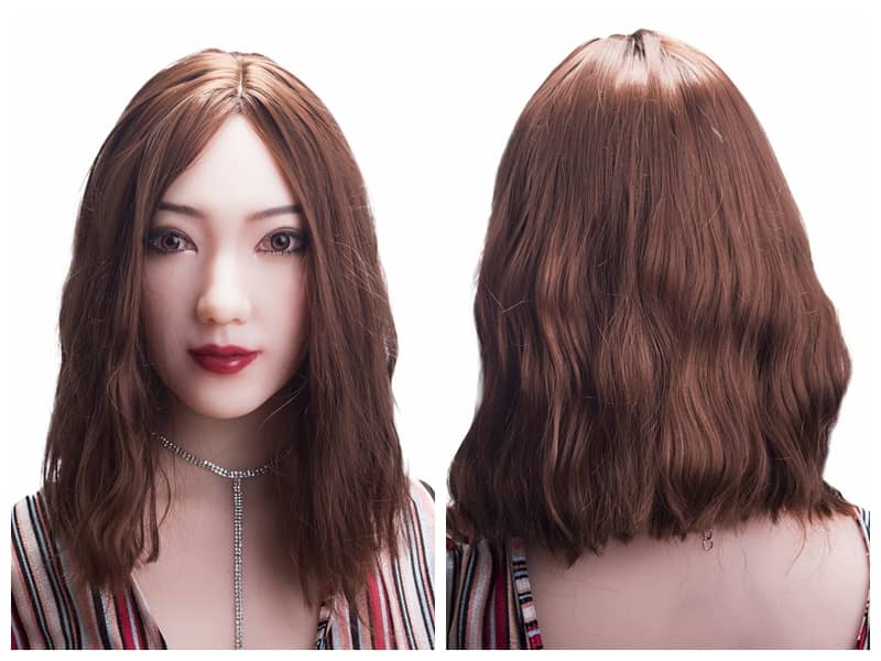 Brunette, long slightly curly hair