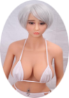 silver, short bob