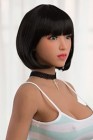 black, chin length bob
