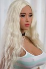 light blond, slightly wavy