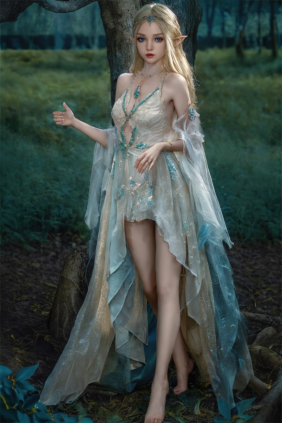 Sexdoll Arwen - 4'9 ft | 150 cm A Cup, silicone head with moveable jaw, IN STOCK!