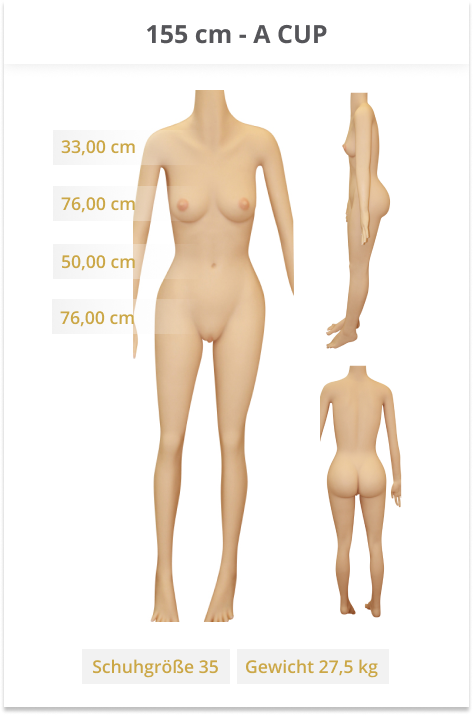 155 cm - A CUP, normal hips